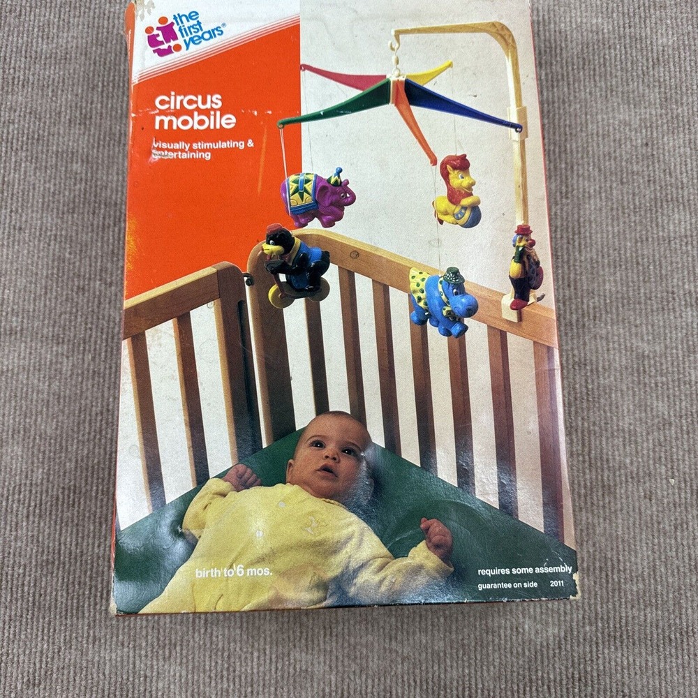 Vintage Baby Mobile The First‎ Years Circus Plastic Missing Pieces